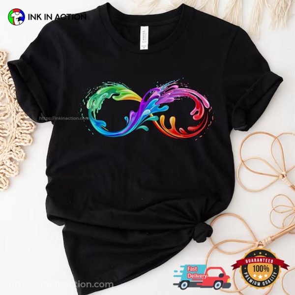 Rainbow Autism Pride Infinity Design Shirt