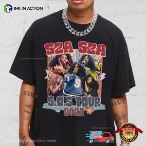 Retro 90s SZA SZA SOS tour 2023 Shirt 1 Ink In Action