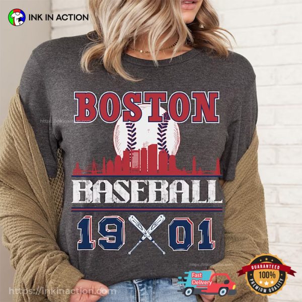 Retro Boston Baseball MLB Red Sox 1901 City 90s Style Shirt