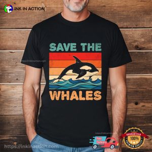 Retro Save The Orcas Shirt, Animal Lover Merch
