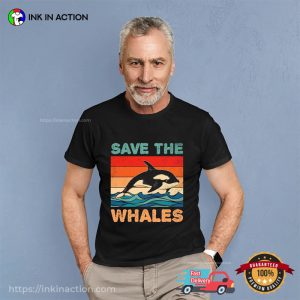 Retro Save The Orcas Shirt, Animal Lover Merch