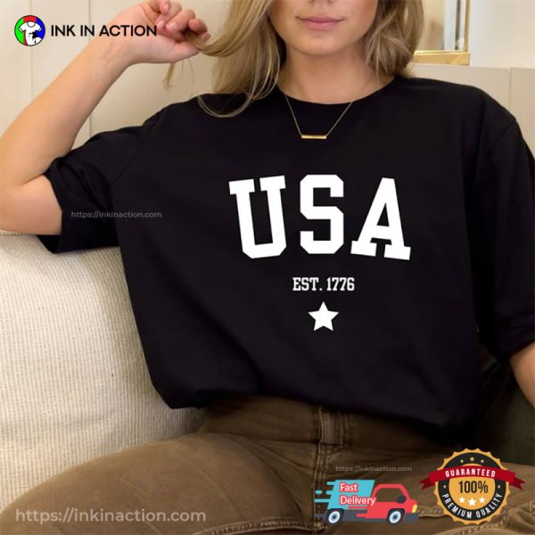 Retro Style USA America 1776 T-shirt