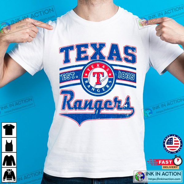 Retro Texas EST 1835 Rangers Baseball Shirts