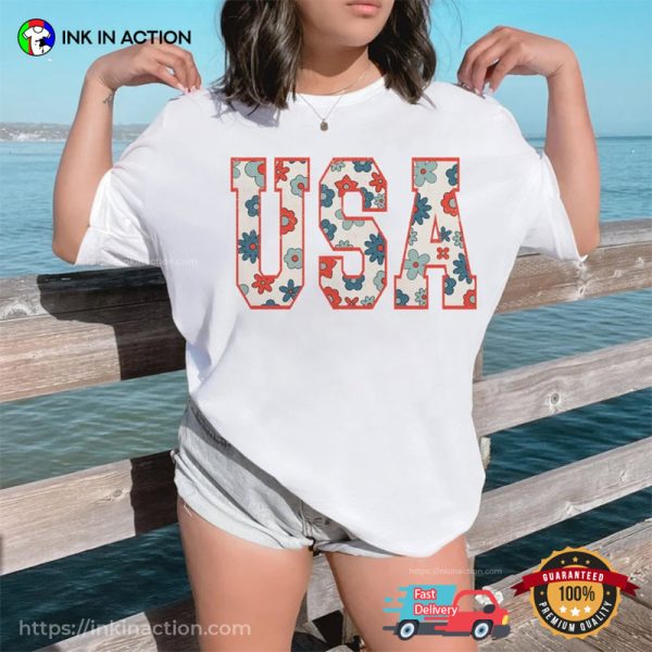 Retro American Independence Day 4th Of July Sublimation Shirt