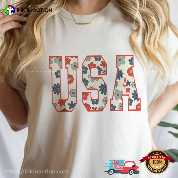 Retro American Independence Day 4th Of July Sublimation Shirt