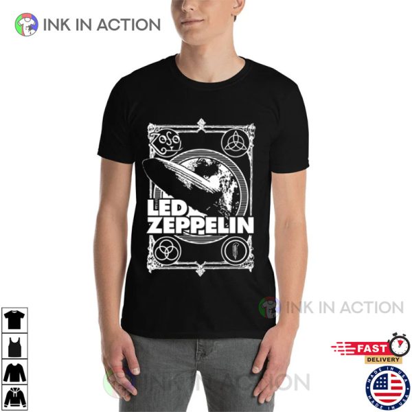 Retro Led Zeppelin Mothership Graphic T-shirt