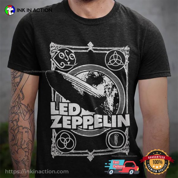 Retro Led Zeppelin Mothership Graphic T-shirt