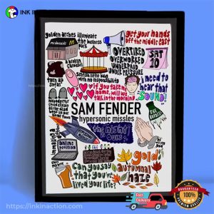Sam Fender Lyric Print Poster