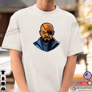Samuel L. Jackson Wearing Nick Fury Secret Invasion T-Shirt