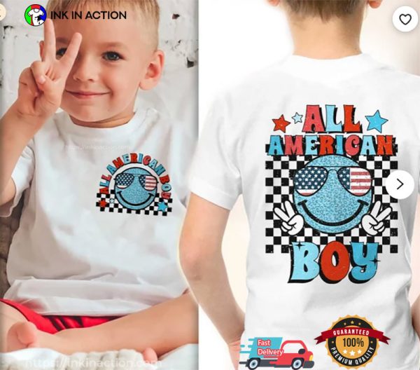 Smile Face 4th Of July 2023 Shirt