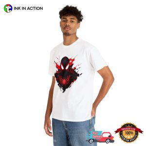 Spider Man Miles Morales Spiderverse Marvel Lovers T Shirt 2 Ink In Action
