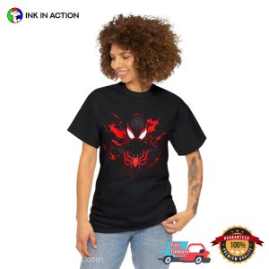 Spider Man Miles Morales Spiderverse Marvel Lovers T Shirt 4 Ink In Action