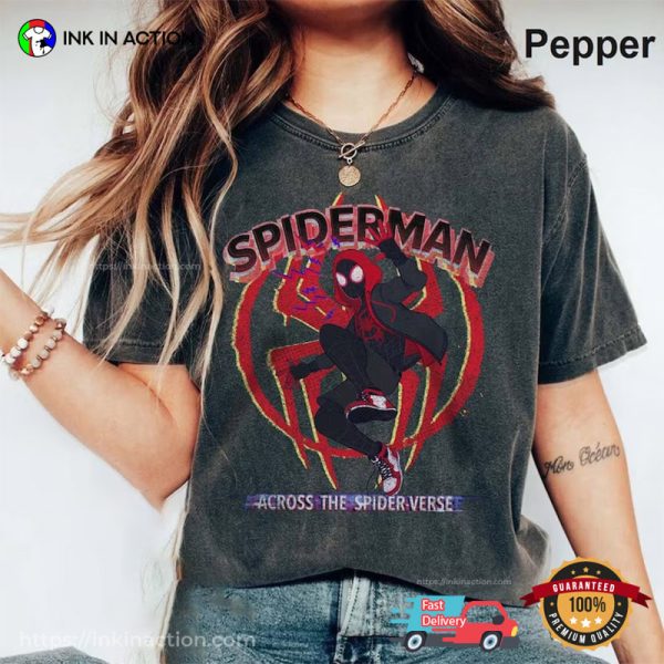 Spiderman Across The Spider-Verse Comfort Colors Shirt