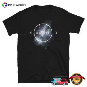 Starfield Galaxy Logo basic t shirt 3 Ink In Action