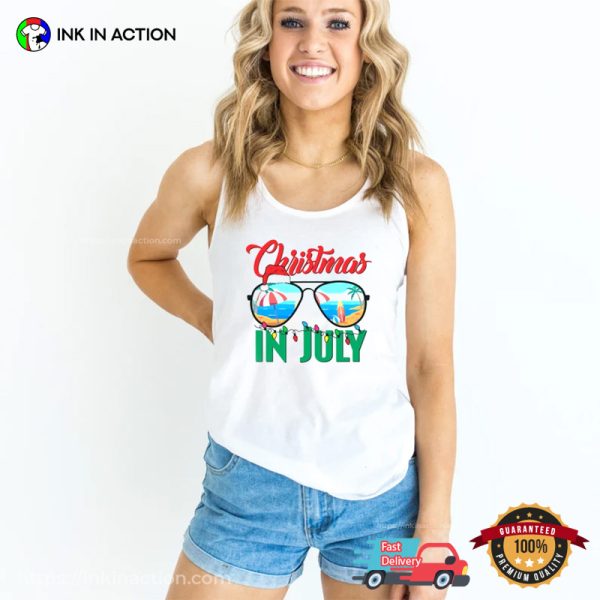 Summer Christmas in July Holiday Beach Shirt