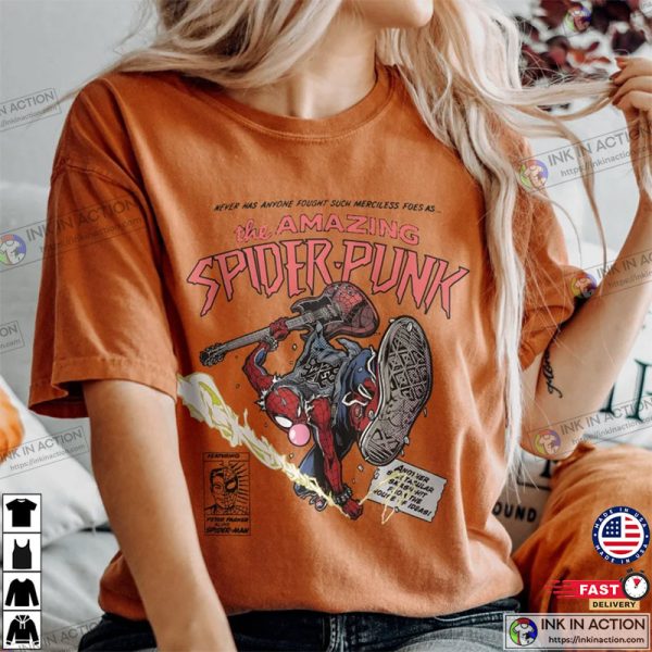 The Amazing Spider-Punk Comfort Colors T-shirt, Spider Man 2023