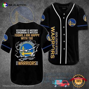 Tomorrow Is A Mystery Golden State Warriors Baseball Jersey Ink In Action