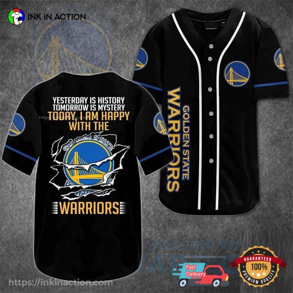 Tomorrow Is A Mystery Golden State Warriors Baseball Jersey
