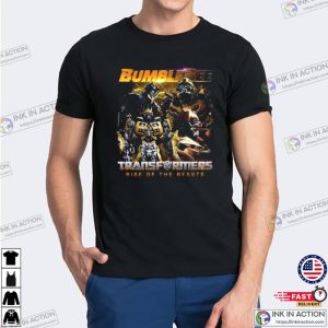 Transformers Rise of the Beasts BumbleBee Autobot Shirt 3 Ink In Action