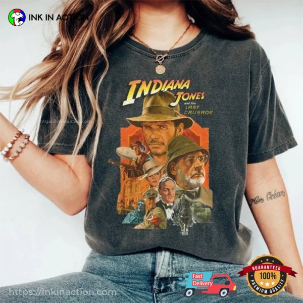 Vintage 90s Indiana Jones Adventure Last Crusade Disneyland Shirt