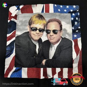 Vintage 1994 elton john billy joel Face To Face Tour Shirt 4 Ink In Action