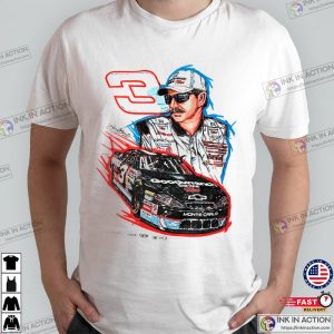 Vintage 90s Dale Earnhardt Nascar T Shirt 3 Ink In Action