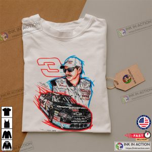 Vintage 90s Dale Earnhardt Nascar T Shirt 4 Ink In Action