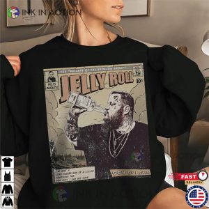 Vintage Book Art Ballads Of The Broken Tour Album Graphic Tee jelly roll merch 3 Ink In Action