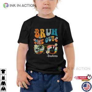 Vintage Groovy Bruh We Out funny teacher shirt Ink In Action