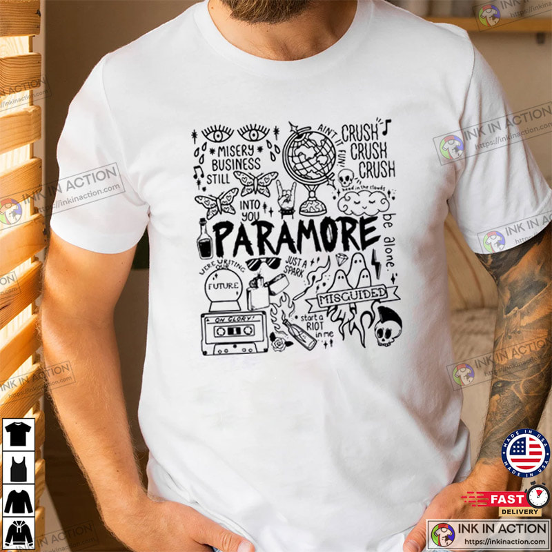 Vintage Paramore Album Lyric Merch, Paramore Band - Print your thoughts.  Tell your stories.