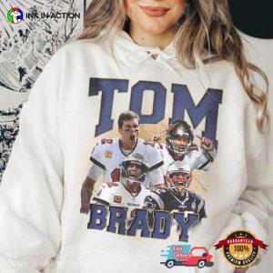Vintage Tom Brady Football Graphic Shirt 2 Ink In Action