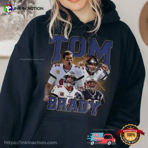 Vintage Tom Brady Football Graphic Shirt 3 Ink In Action