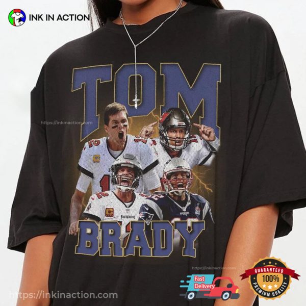 Vintage Tom Brady Football Graphic Shirt