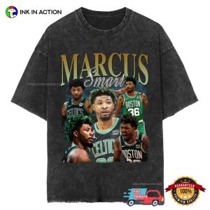 Vintage boston celtics marcus smart 90s Fans T Shirt 2 Ink In Action