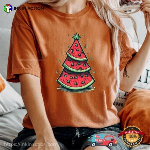 Watermelon Christmas Tree Xmas in summer Holiday T shirt 3 1