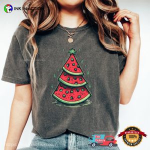 Watermelon Christmas Tree Xmas in summer Holiday T shirt 5 1