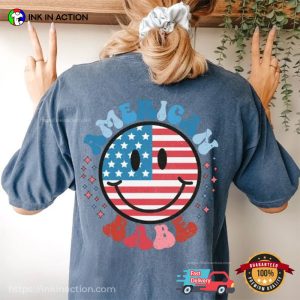 american babe USA 2 Sides Retro comfort colors shirt 3 Ink In Action