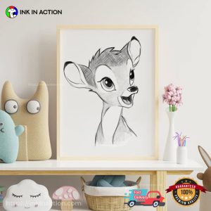 Bambi Disney Hand Dawn Wall Art For Kids