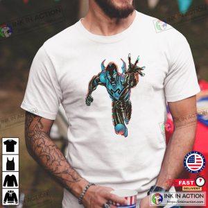 blue beetle scarab Unisex T shirt 2 Ink In Action