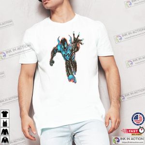 blue beetle scarab Unisex T shirt 3 Ink In Action