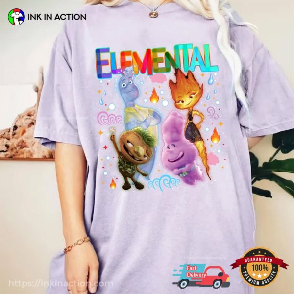 Elemental Disney Pixar Movie 2023 Comfort Color Shirt