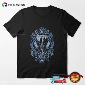 god of war blades of chaos And Leviathan Axe T Shirt 3 Ink In Action