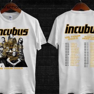 incubus band US Tour 2023 T Shirt 1 Ink In Action