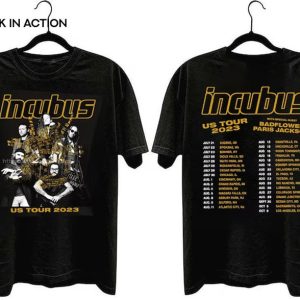 incubus band US Tour 2023 T Shirt 2 Ink In Action