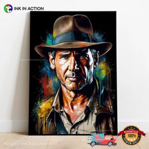 indiana jones harrison ford Portrait Street Style Poster 2 Ink In Action