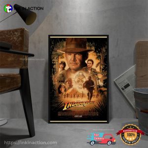 Indiana Jones Kingdom Of The Crystal Skull Retro Poster