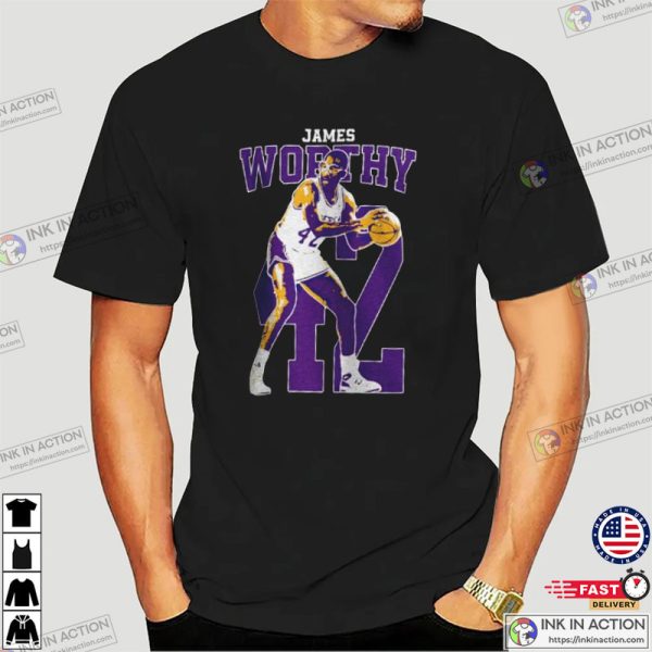 James Worthy Basketball Vintage 80s 90s T-shirt