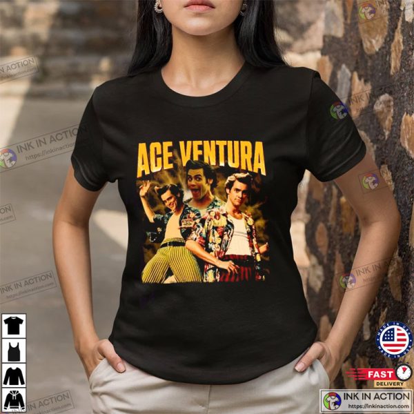 Jim Carrey Ace Ventura Pet Detective Jim Carrey Ace Ventura Vintage T-Shirt