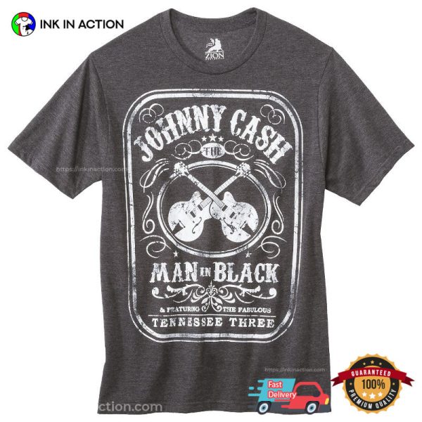 Johnny Cash Man In Black Tennessee Three Vintage Shirt