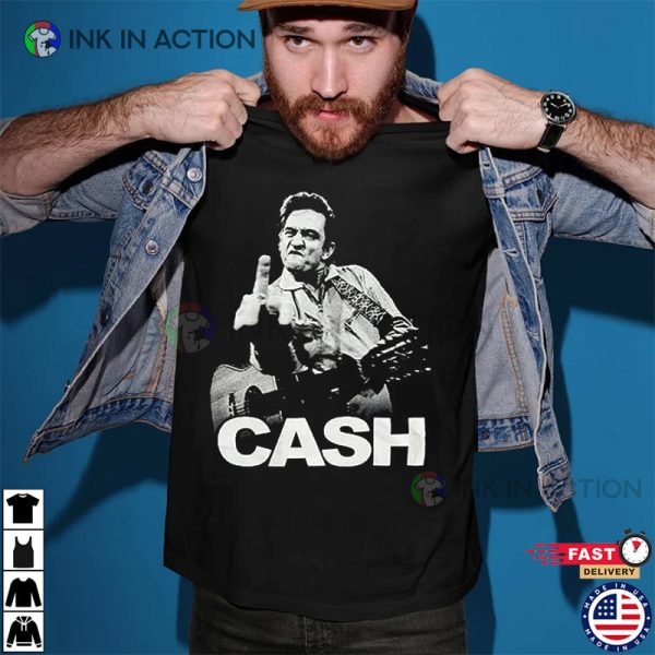 Johnny Cash Middle Finger Shirt